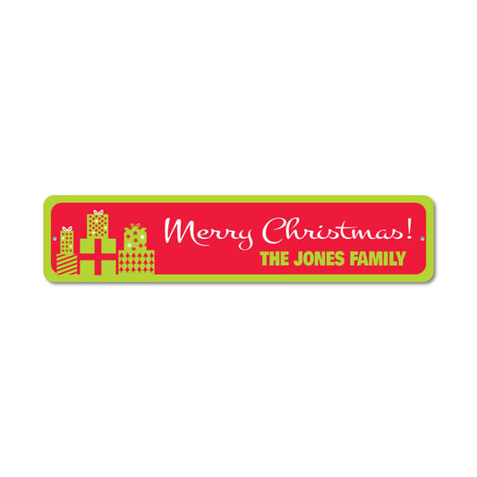 Merry Christmas Gift Metal Sign