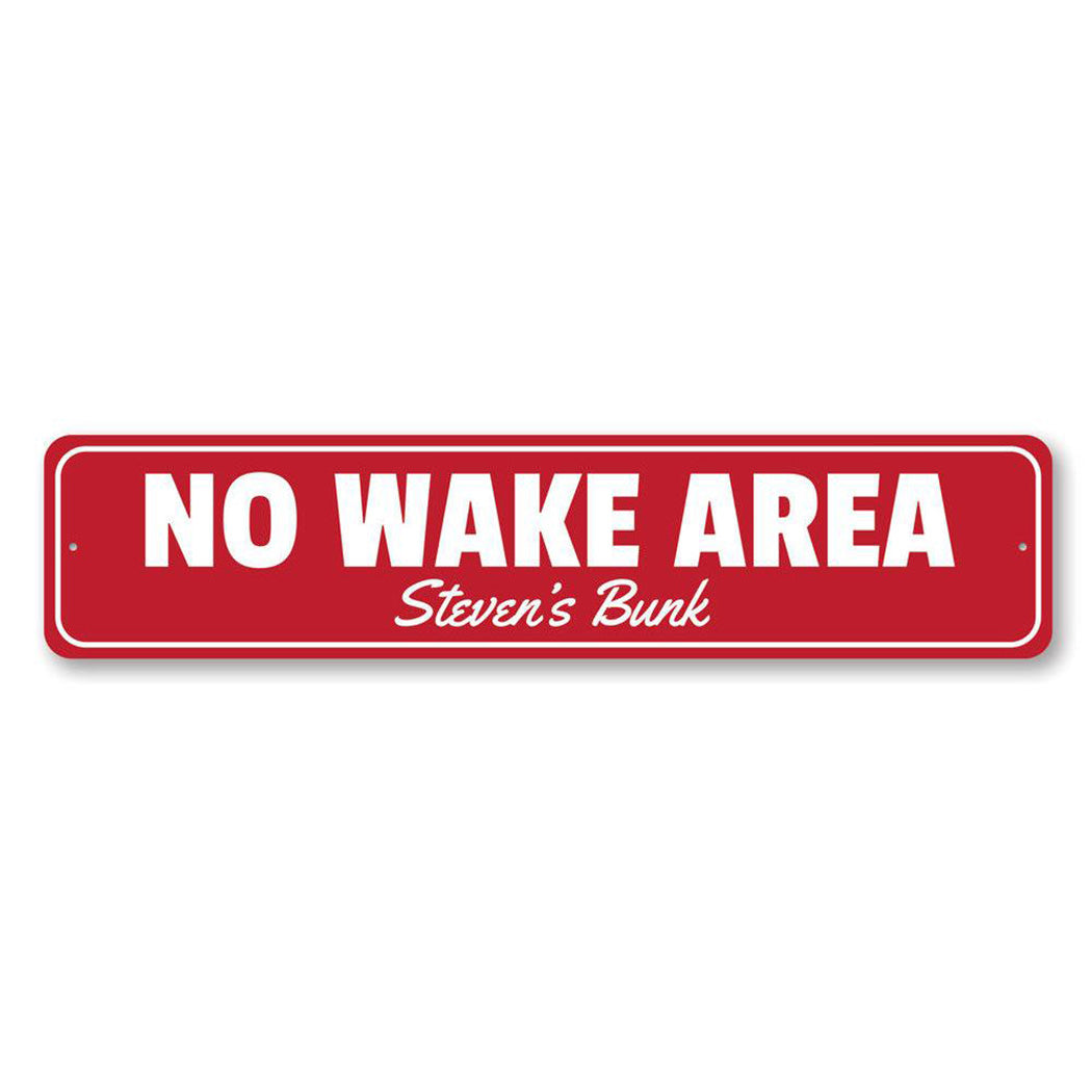 No Wake Area Metal Sign