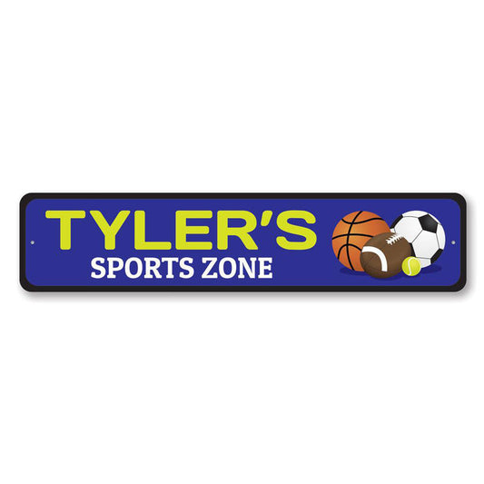 Sports Zone Metal Sign