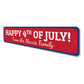 Happy Fourth of July Sign
