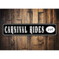 Carnival Rides 25 Cents Sign