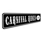 Carnival Rides 25 Cents Sign