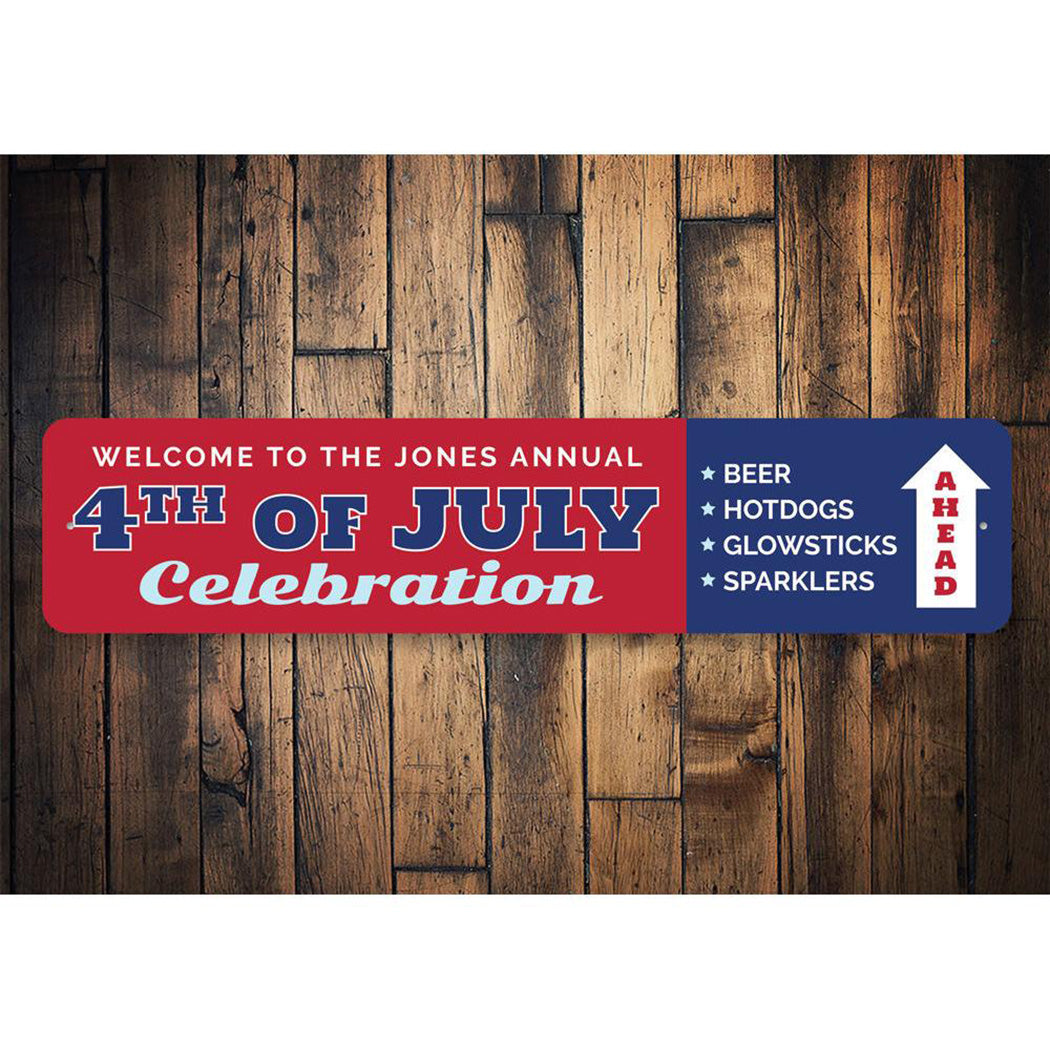 Annual 4th of July Celebration Sign