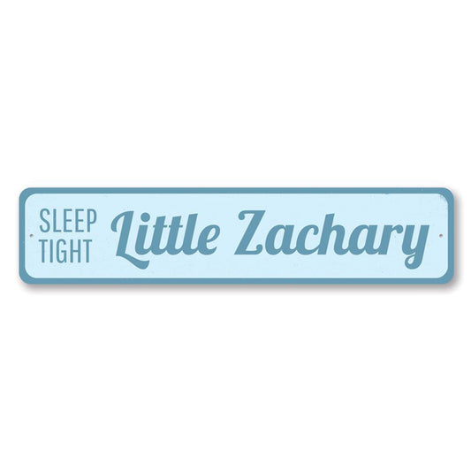 Sleep Tight Little Baby Metal Sign