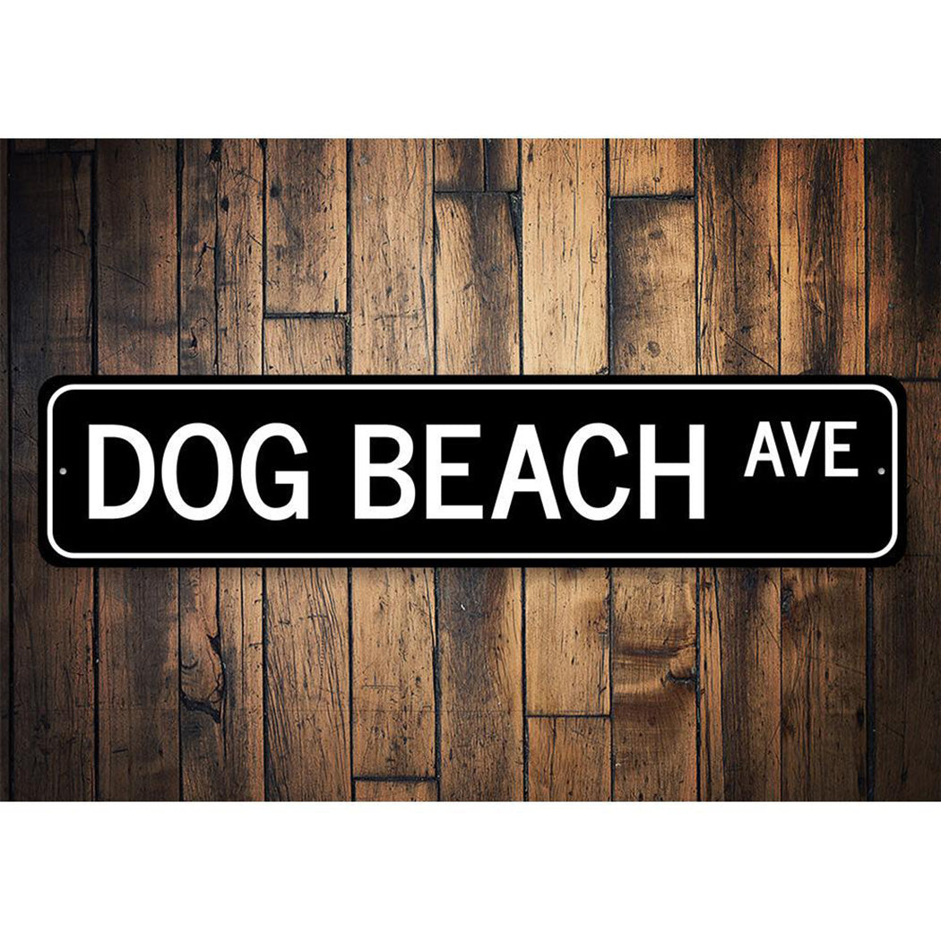 Dog Beach Avenue Sign