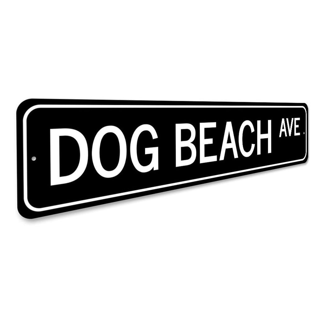 Dog Beach Avenue Sign