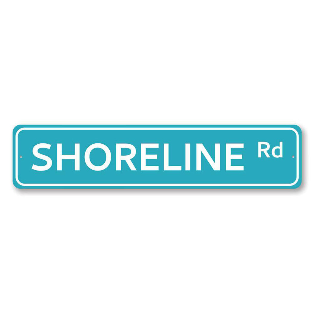 Shoreline Road Metal Sign