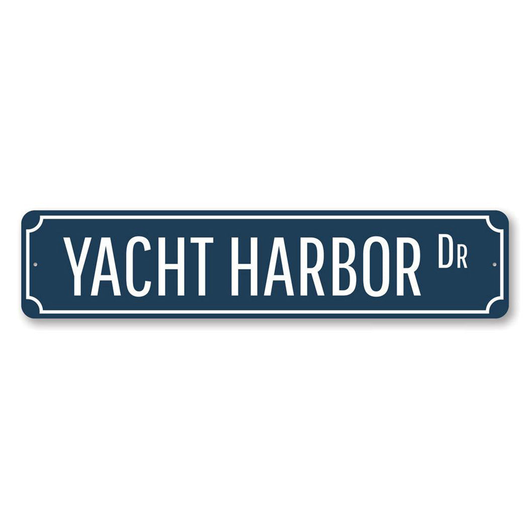 Yacht Harbor Drive Metal Sign