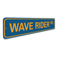 Wave Rider Road Sign