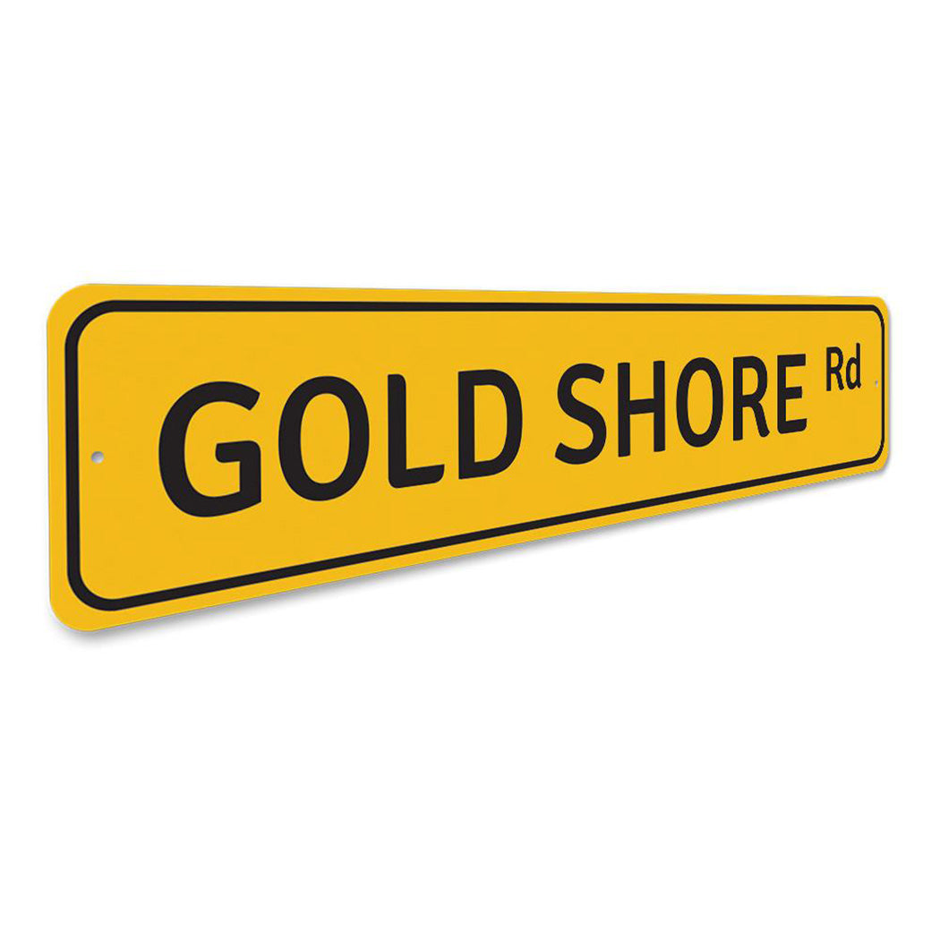 Gold Shore Road Sign