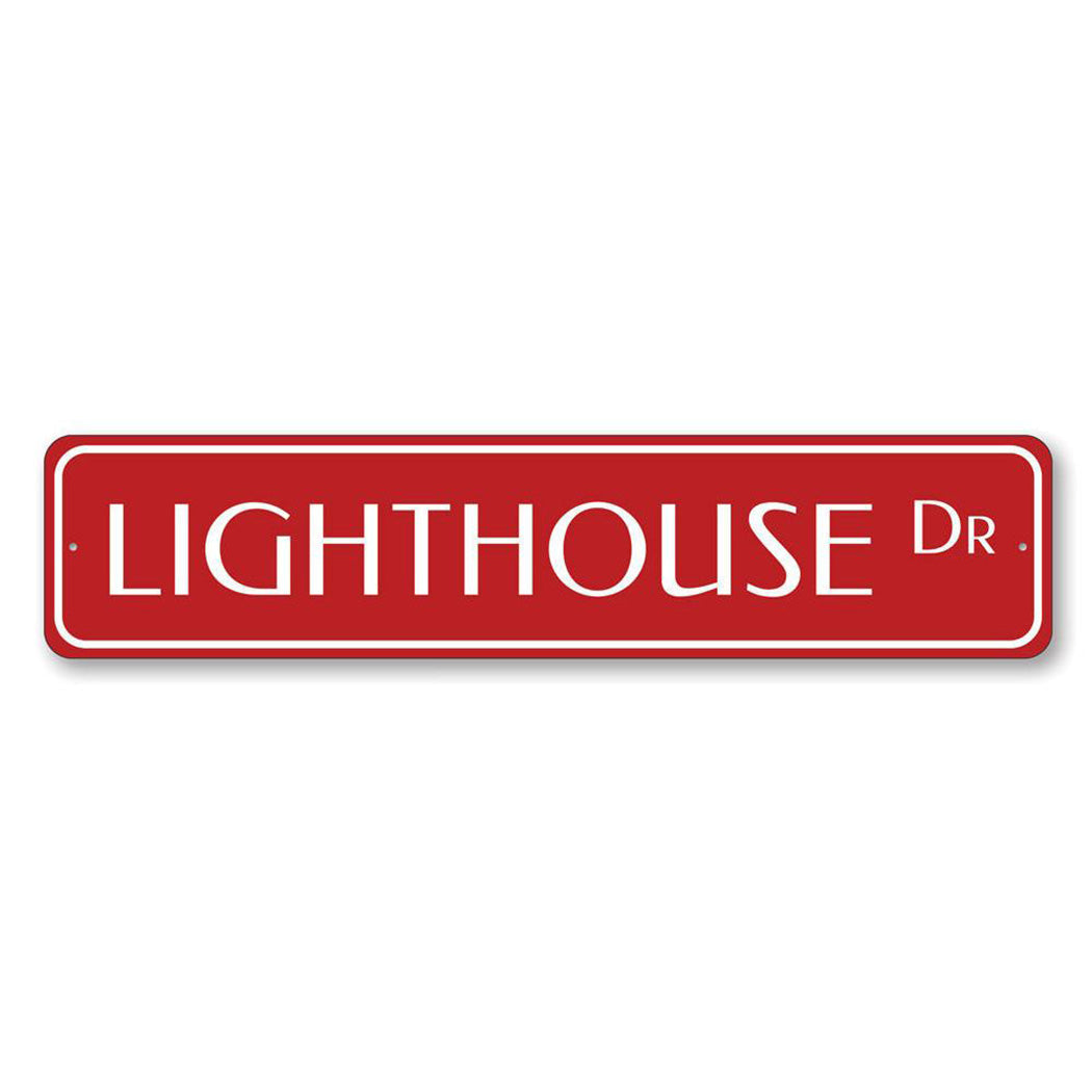 Lighthouse Drive Metal Sign