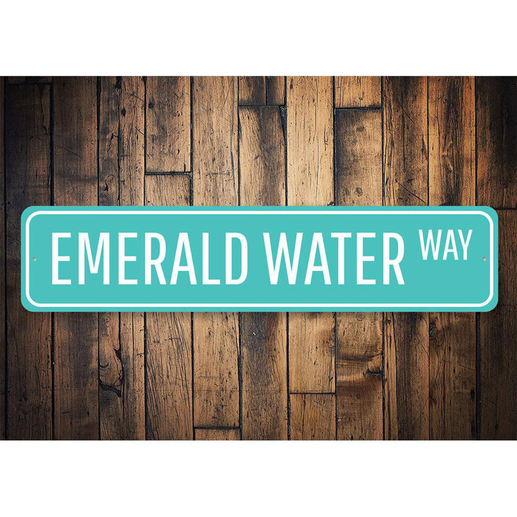 Emerald Water Way Sign