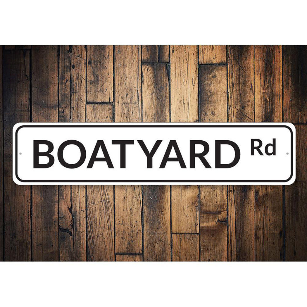 Boatyard Road Sign