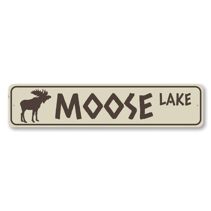 Moose Lake Metal Sign