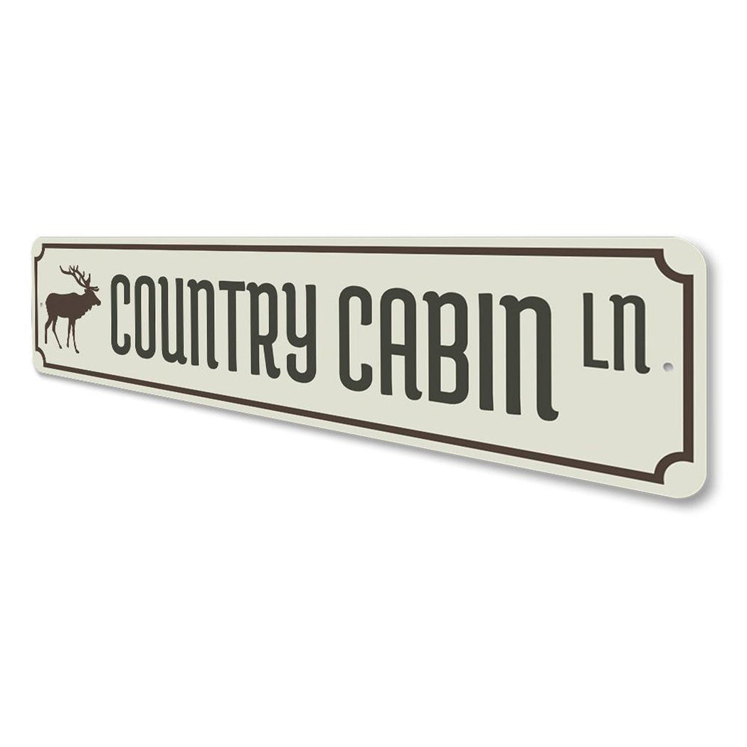 Country Cabin Lane Sign