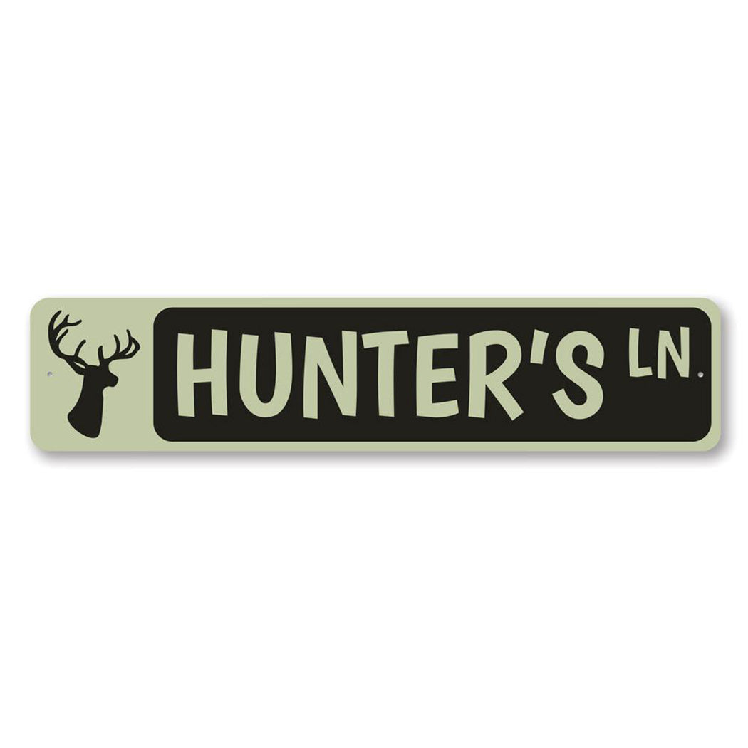 Hunter's Lane Metal Sign
