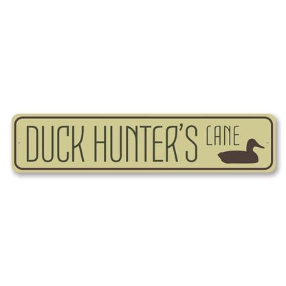 Duck Hunter's Lane Metal Sign