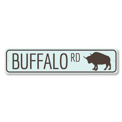 Buffalo Road Metal Sign