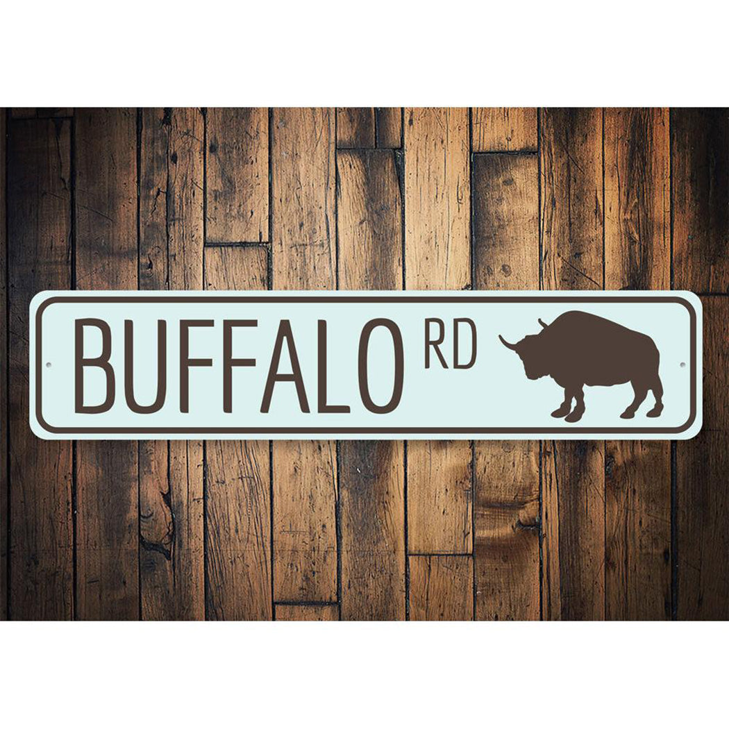 Buffalo Road Sign