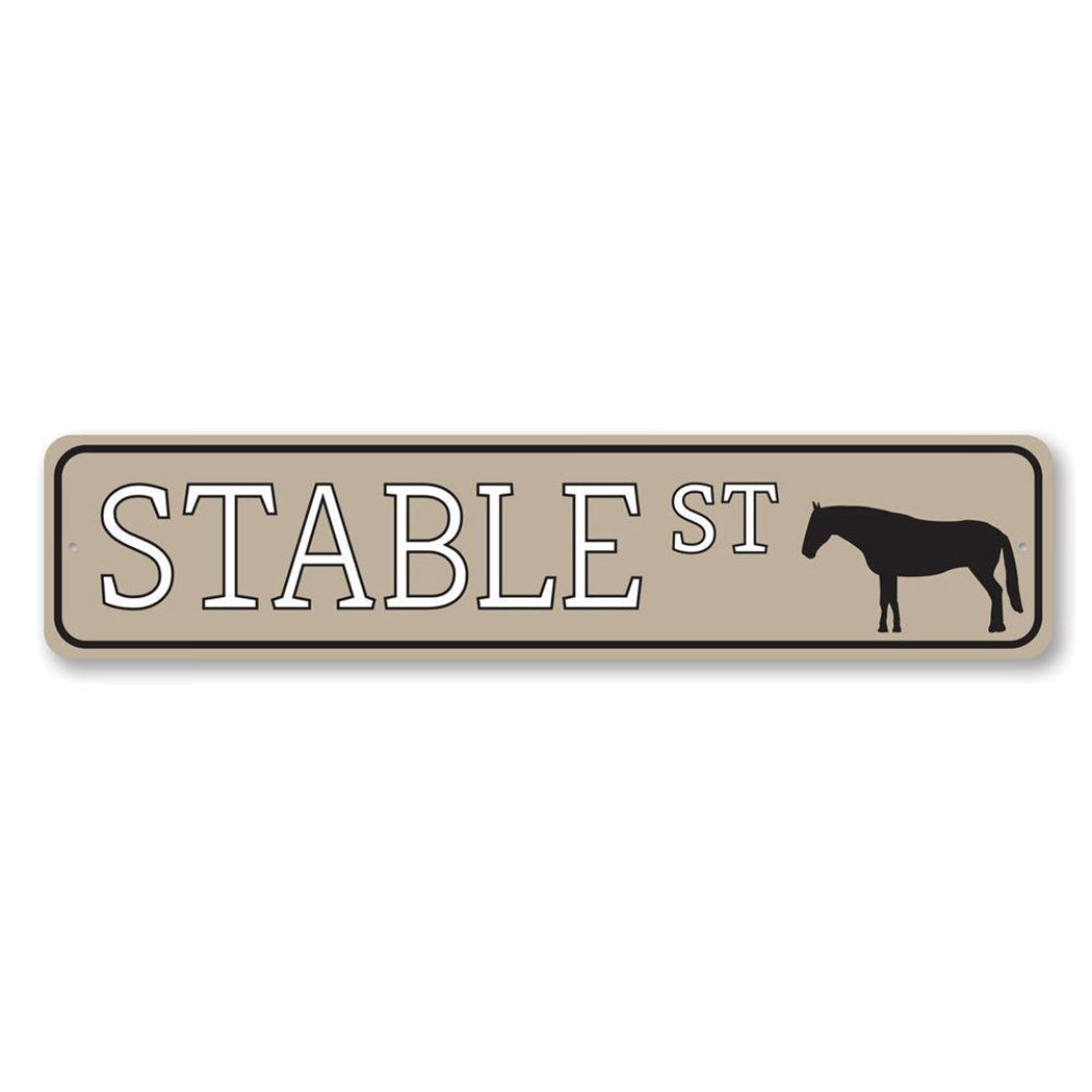 Stable Street Metal Sign
