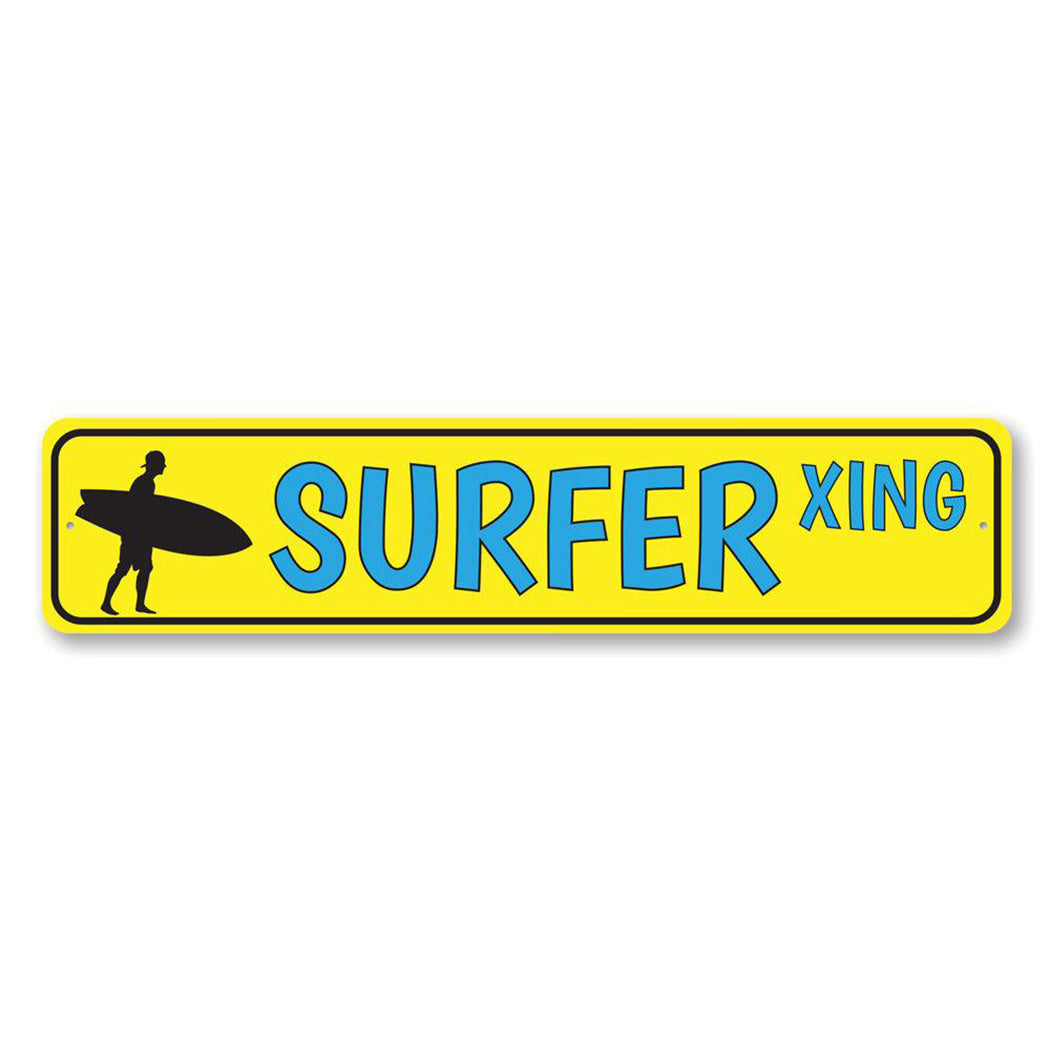 Surfer Crossing Sign