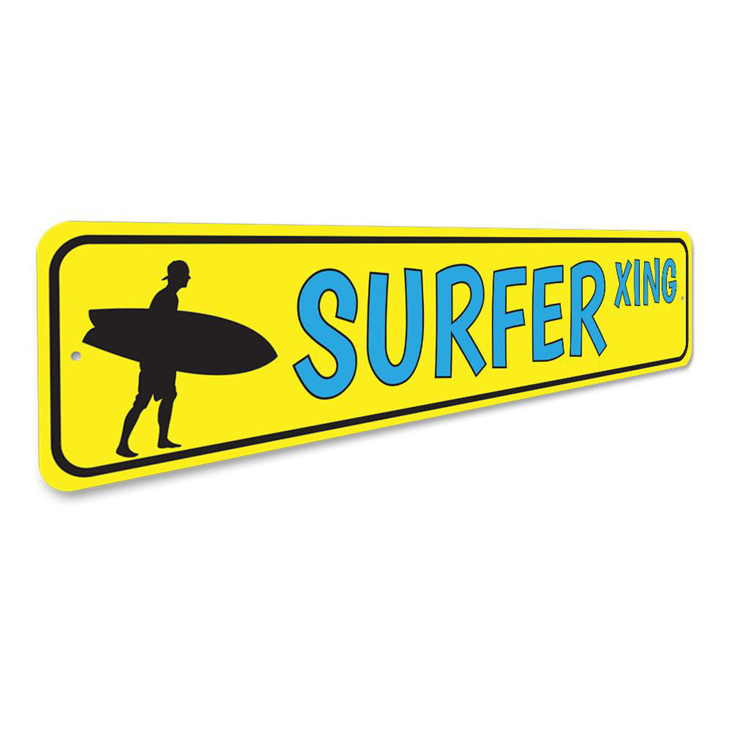 Surfer Crossing Sign