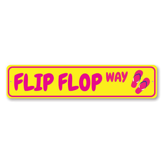 Flip Flop Way Metal Sign
