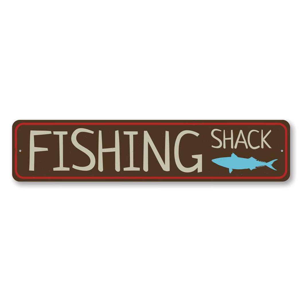 Fishing Shack Street Metal Sign