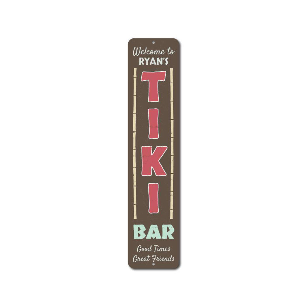 Tiki Bar Vertical Welcome Sign