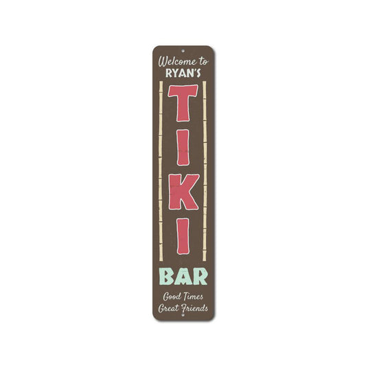 Tiki Bar Vertical Welcome Sign