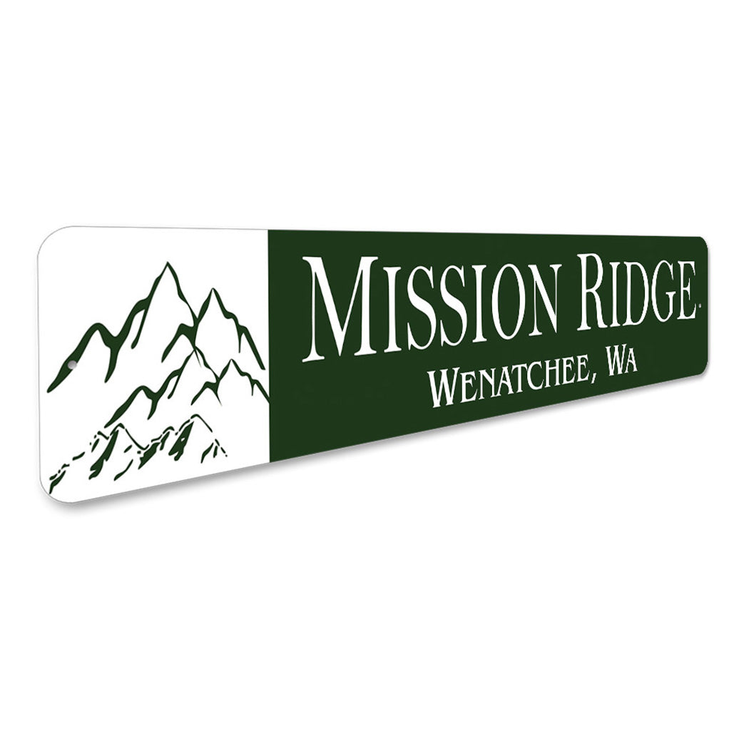 City State Personalized Mountain Sign
