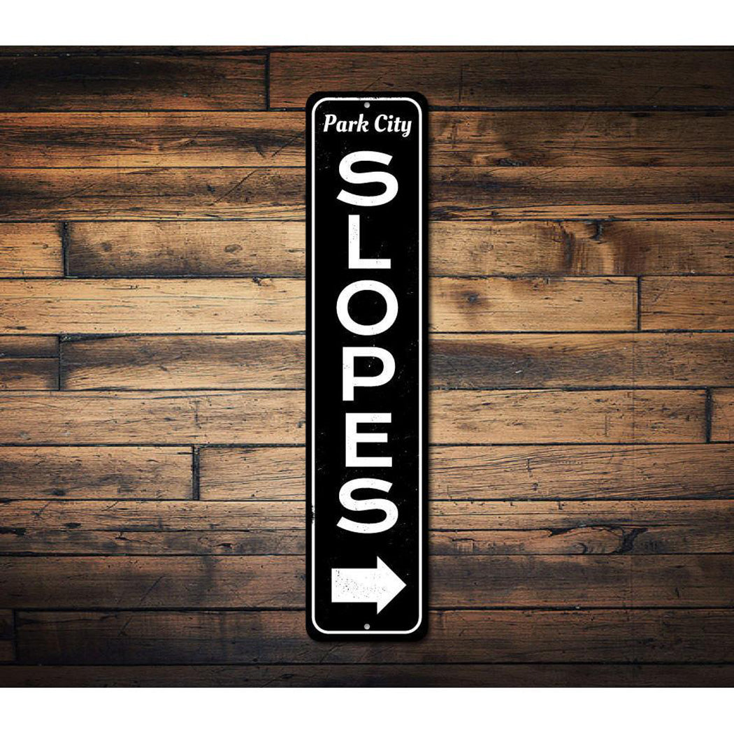 Slopes Arrow Vertical Sign