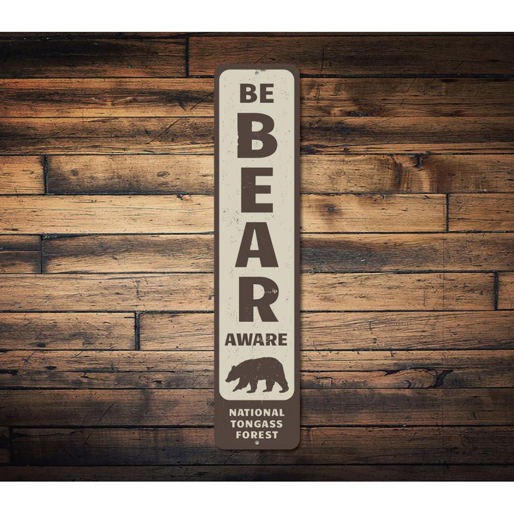 Be Bear Aware Vertical Sign