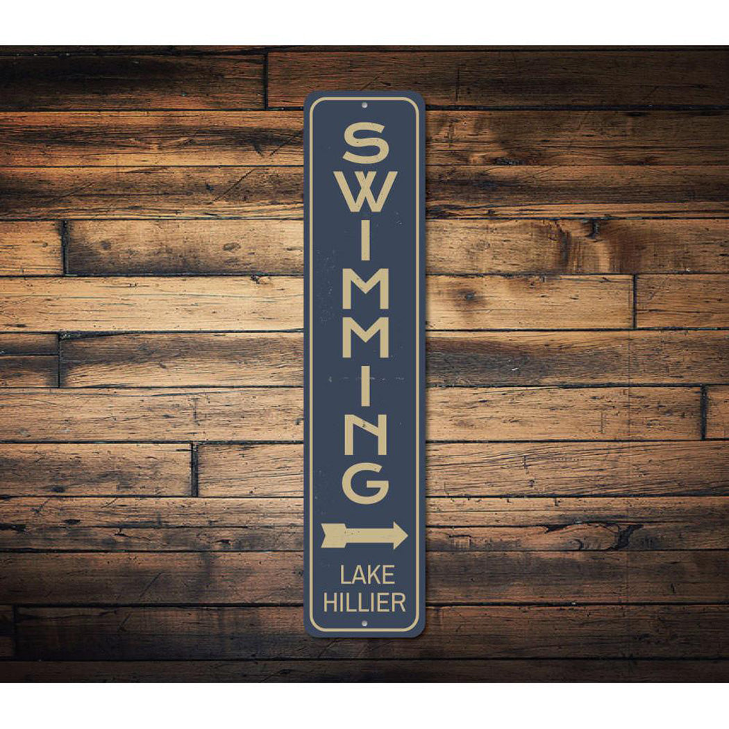 Swimming Vertical Sign