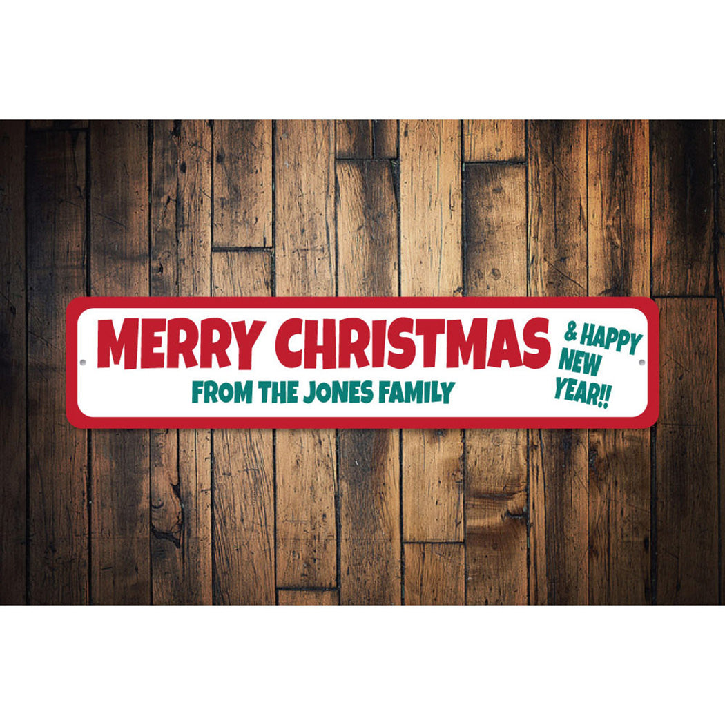 Merry Christmas & Happy New Year Sign