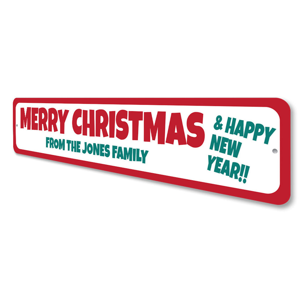 Merry Christmas & Happy New Year Sign