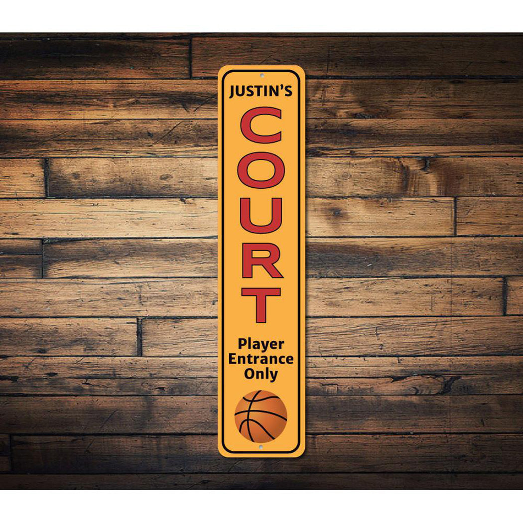 Basketball Court Vertical Sign