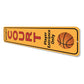 Basketball Court Vertical Sign