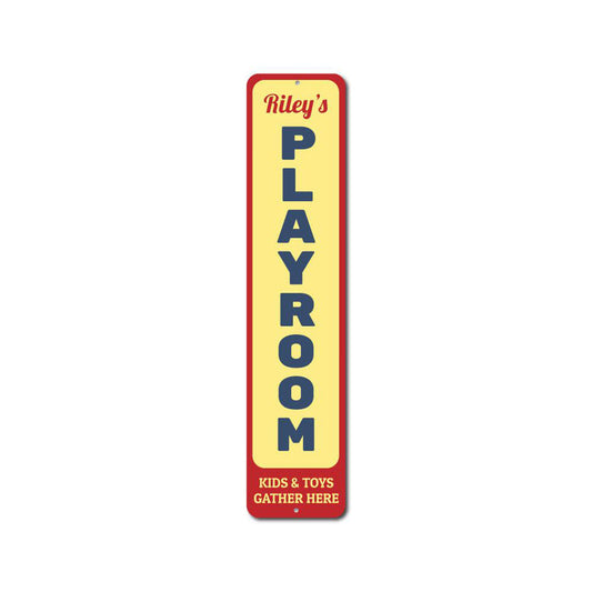 Playroom Vertical Metal Sign