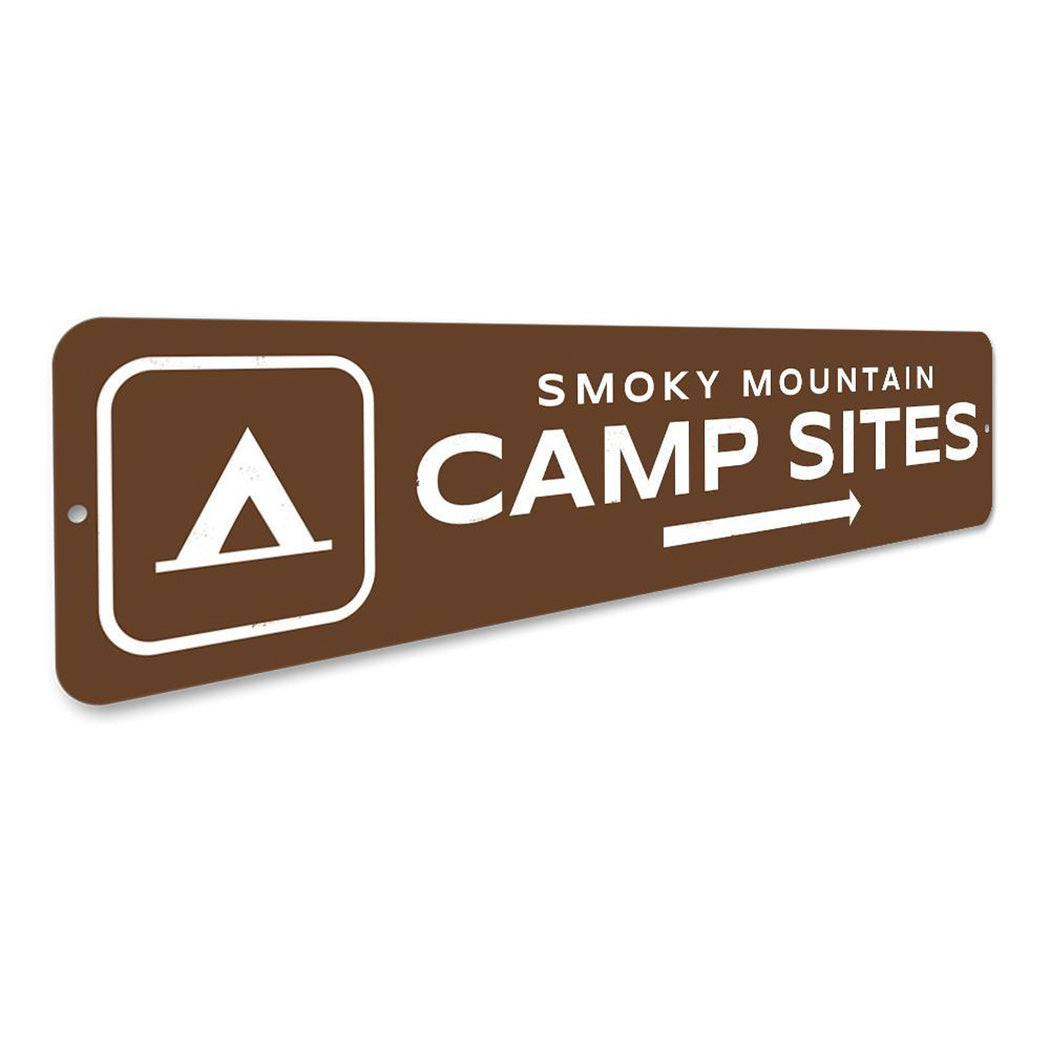 Campsites Arrow Sign