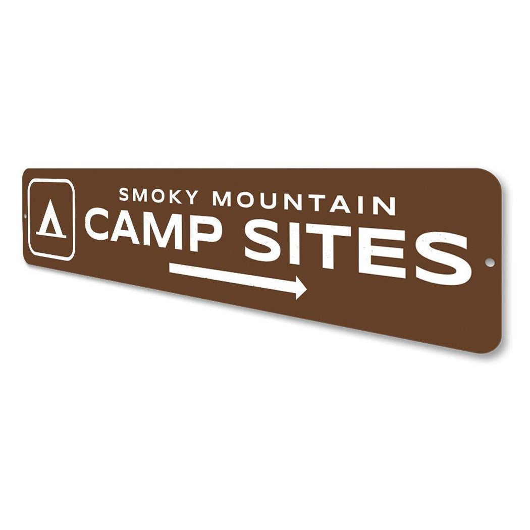 Campsites Arrow Sign