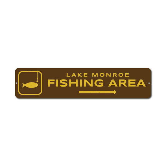 Fishing Area Metal Sign