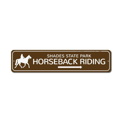 Horseback Riding Metal Sign