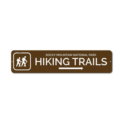 Hiking Trails Metal Sign