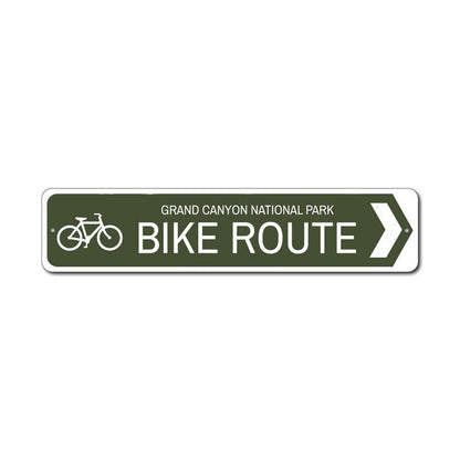 Bike Route Metal Sign