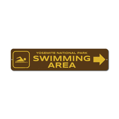 Swimming Area Metal Sign