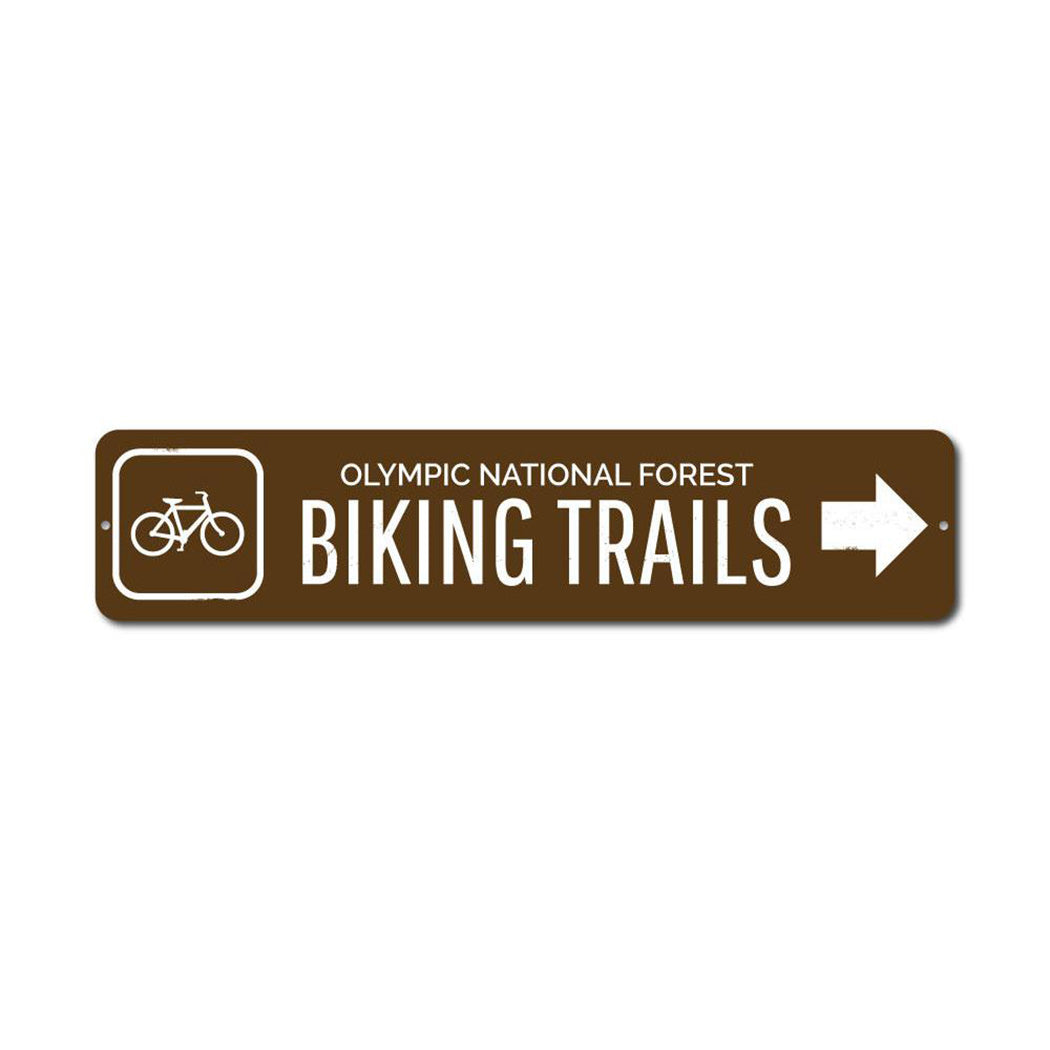 Biking Trails Metal Sign