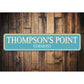 Personalized City State Light Blue Sign