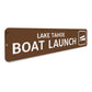 Boat Launch Lake Sign