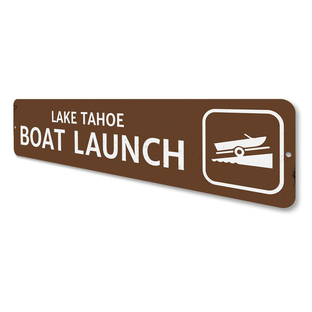 Boat Launch Lake Sign